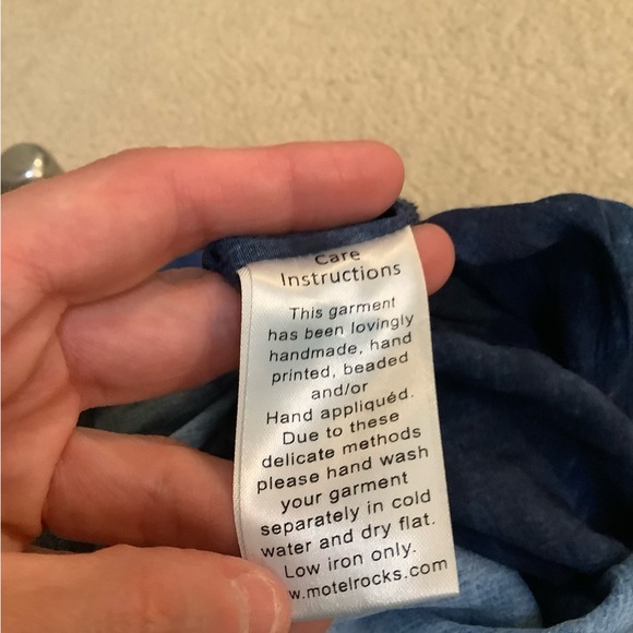 Motel Rocks Urban Outfitters Black Blue Purple Sunset watercolor Maxi Dress LG. - Picture 12 of 12